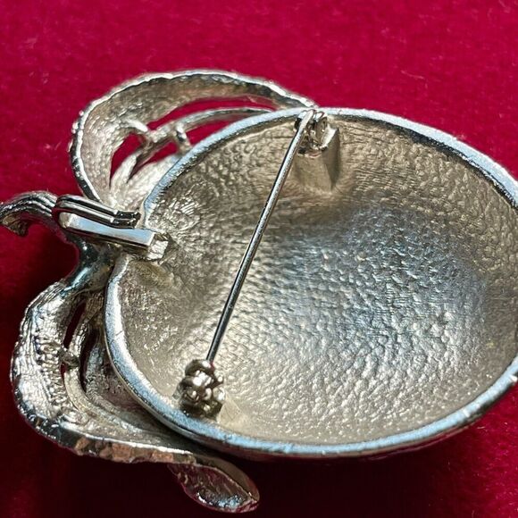 Vintage 1960s Sarah Coventry Adam's Delight Apple Brooch Pin Pendant Signed - Picture 3 of 8